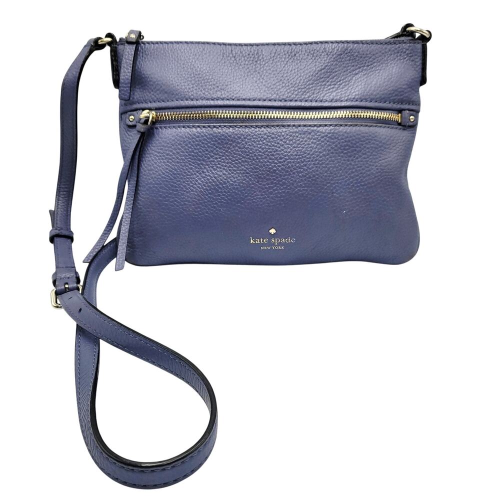 Kate Spade Purple Jackson Street Pebbled Leather Crossbody Shoulder Bag Purse